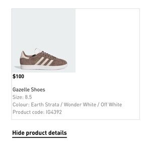 Adidas Gazelle Earth Strata and White Sneakers